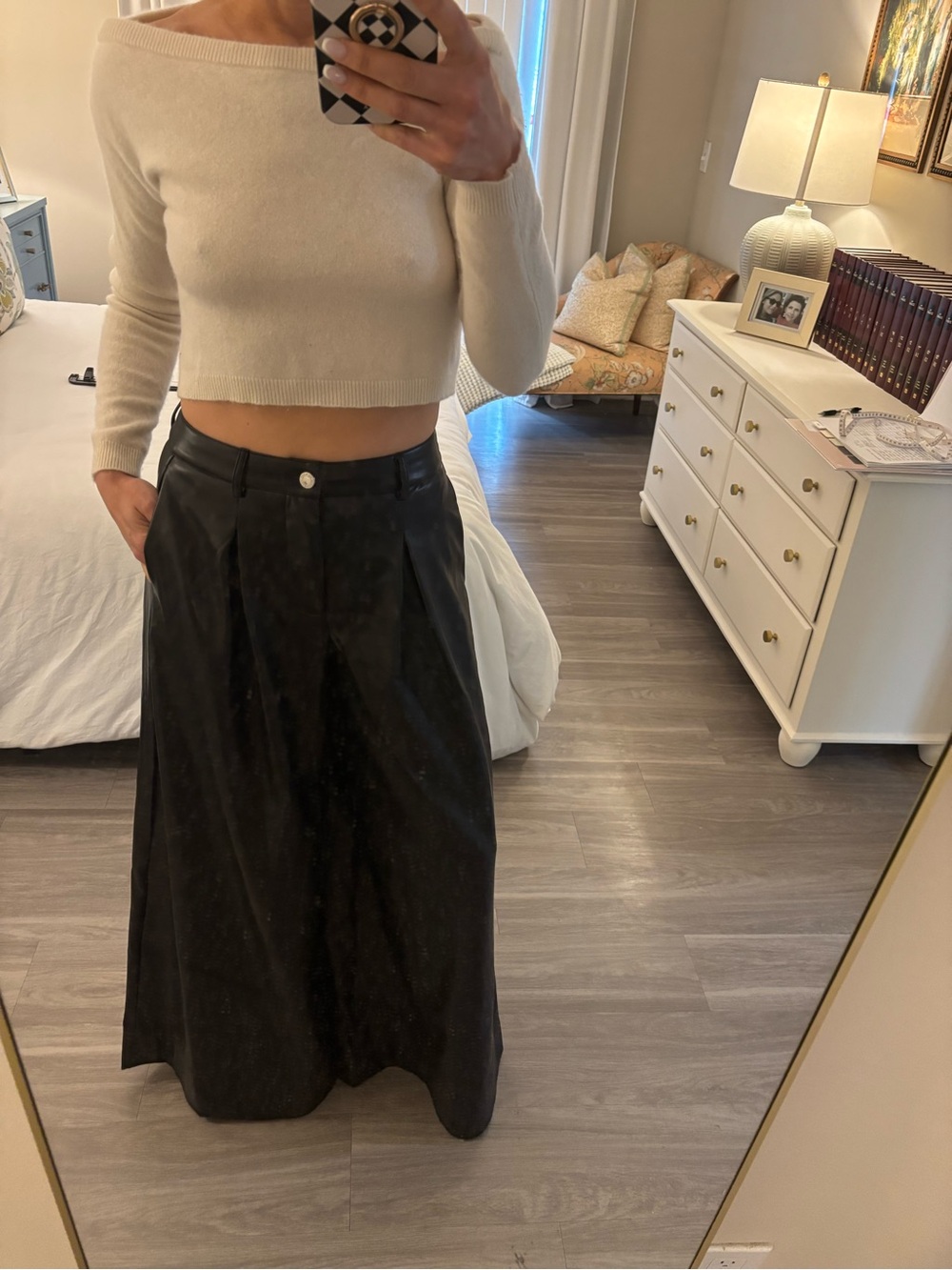 🖤 WeWoreWhat Vegan Leather Extreme Wide Leg Pants – NWT 🖤